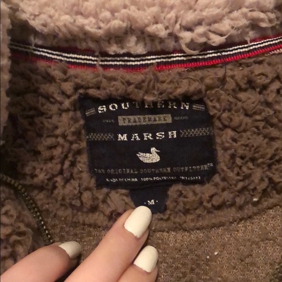 Brown Southern Marsh Sherpa Pullover - Picture 2 of 3